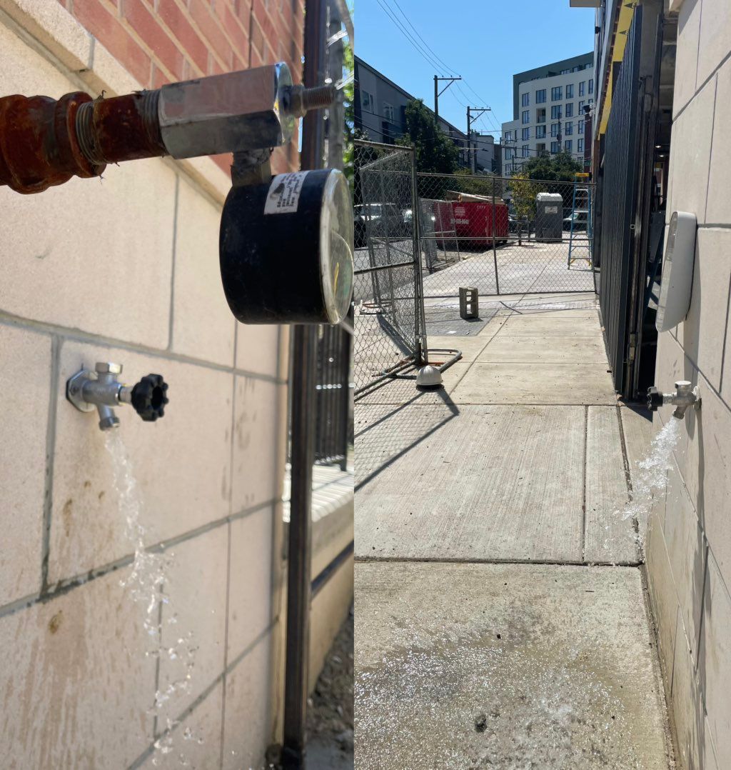 New hose Bibb installation through brick wall 