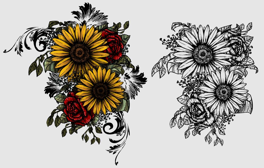 Tattoo Design, also, digitally colored... for fun.