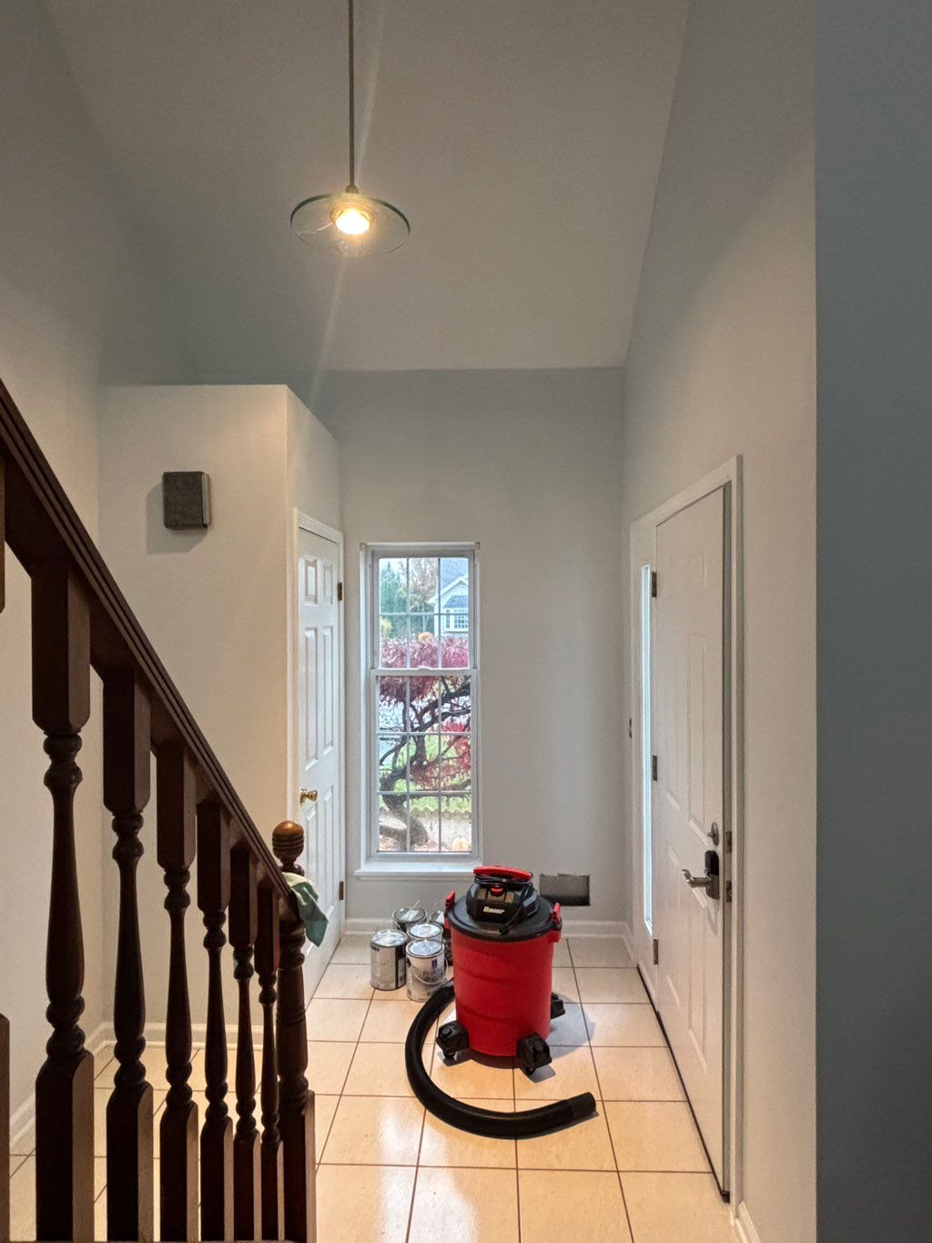 Finished doorway interior painting, Duration paint