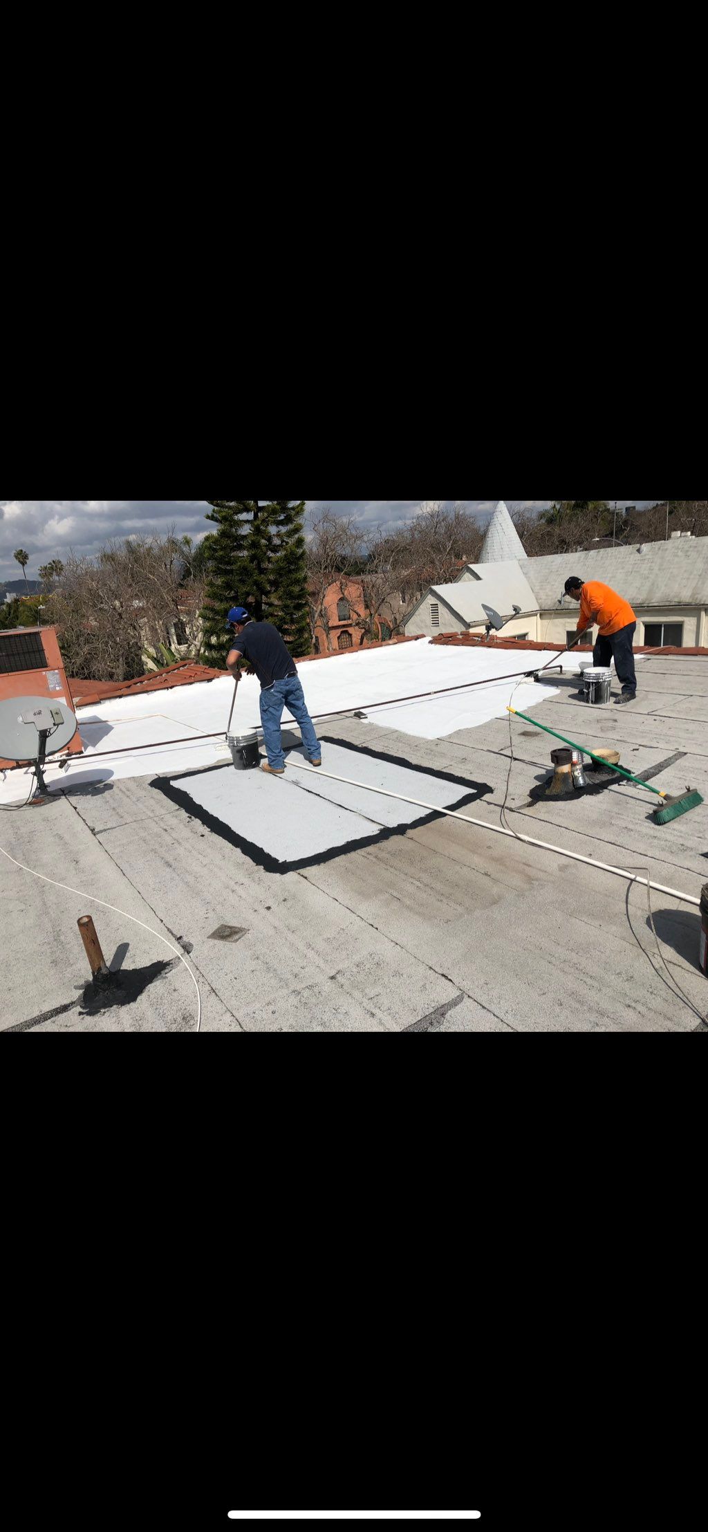 Torch down patch & silicone roof coating / flat ro