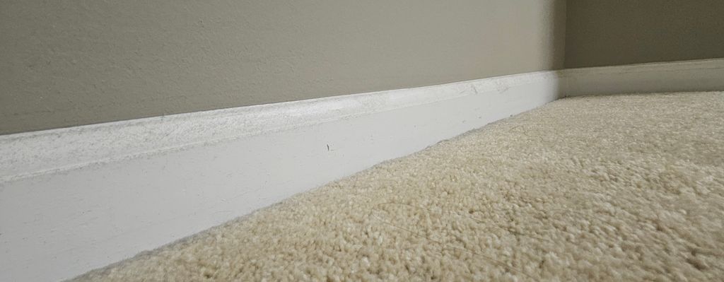 Before baseboard cleaning