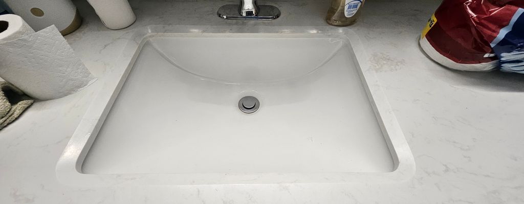 Freshly cleaned bathroom sink
