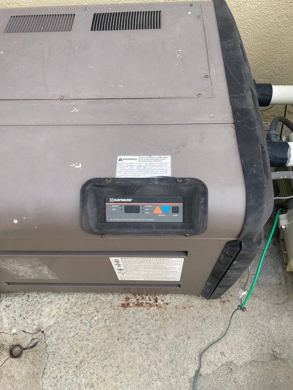 Previous technician advised to replace the heater.