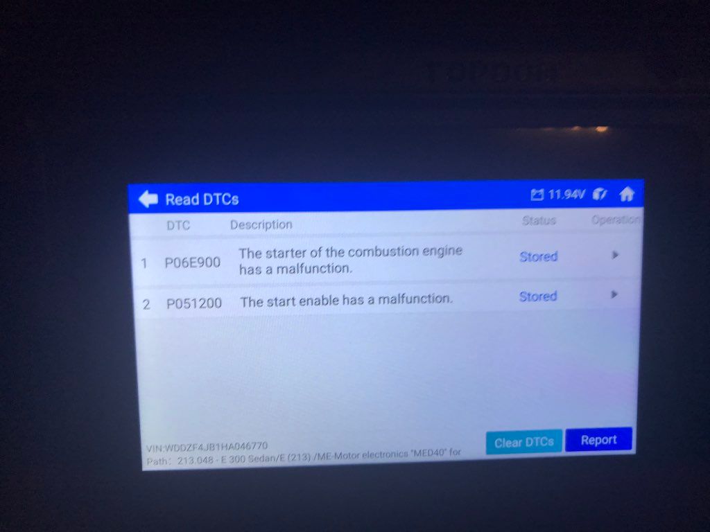 Mercedes-Benz no start