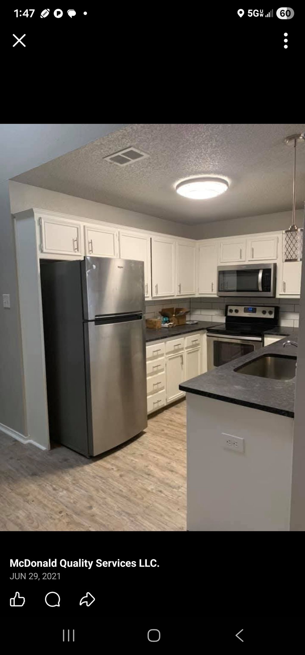 resurfaced cabinets for McDonald 