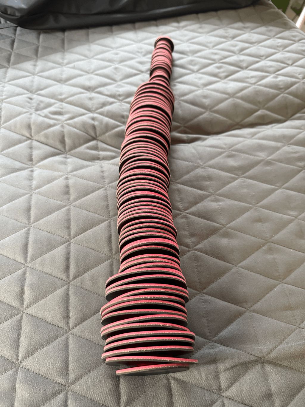 Her first set of magnets, showing we have a bit to