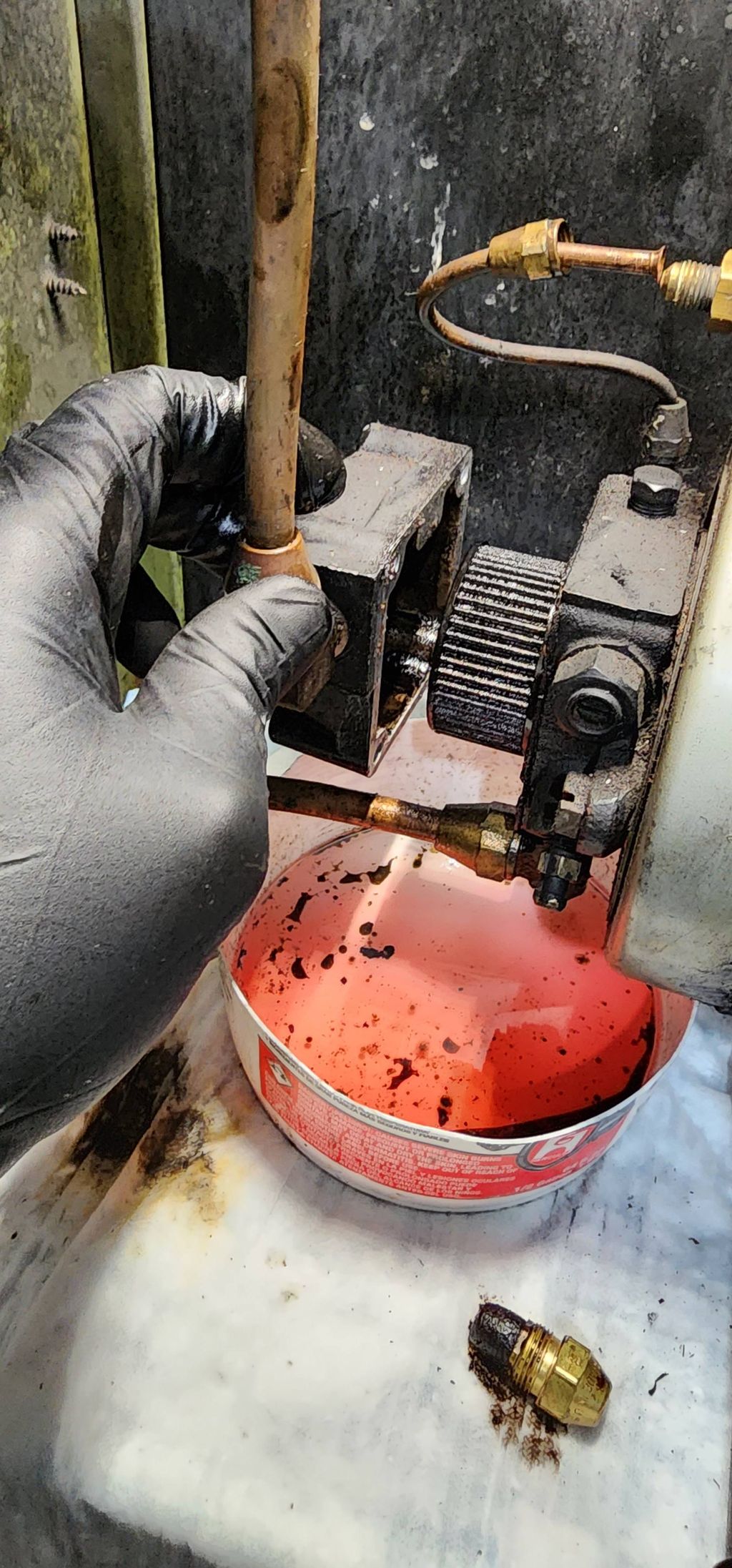 oil furnace maintenance (before service)