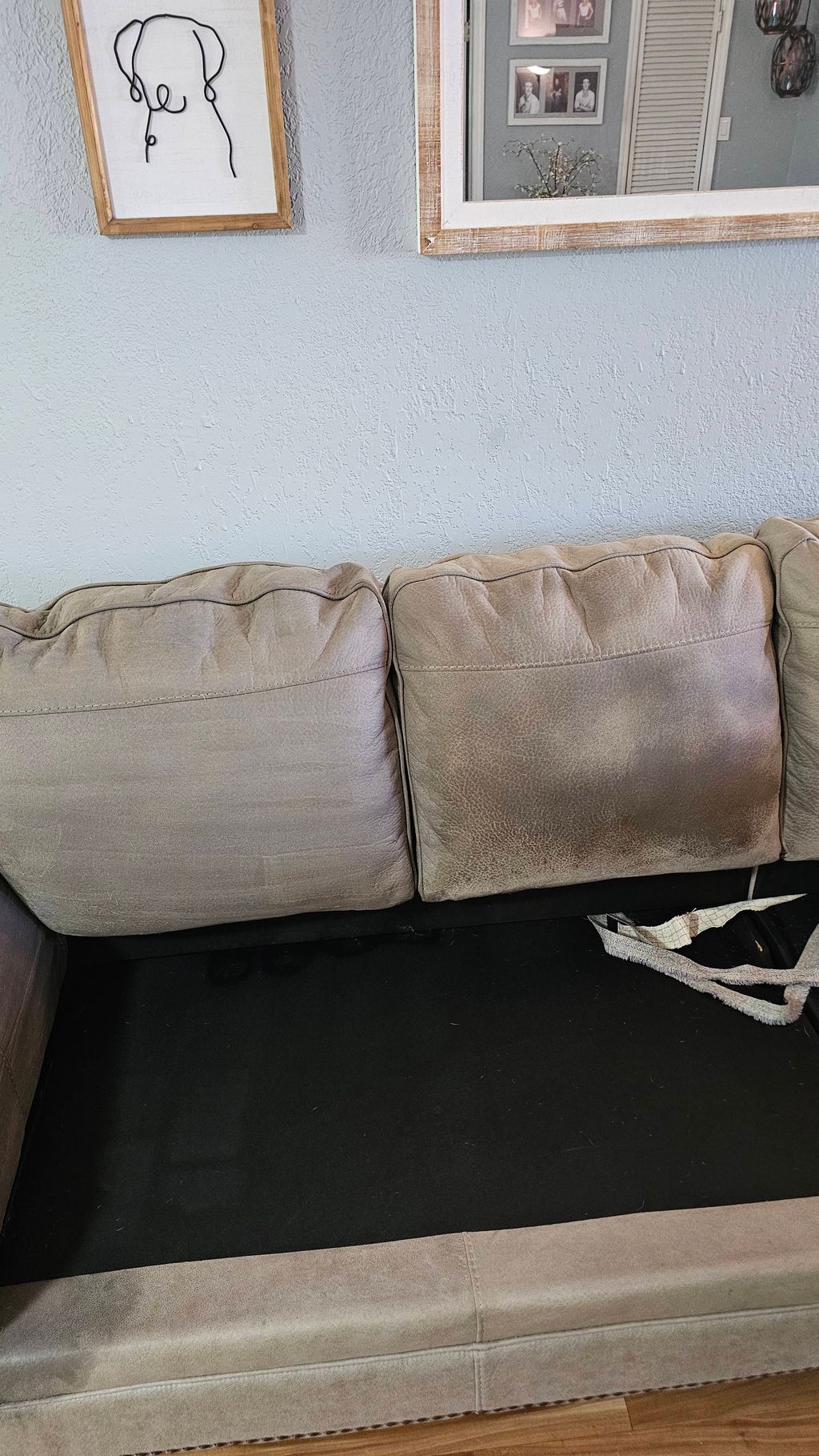 heavy soiled couches cleaned up well 