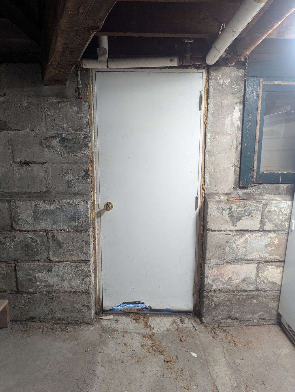 Basement door replacement (before)