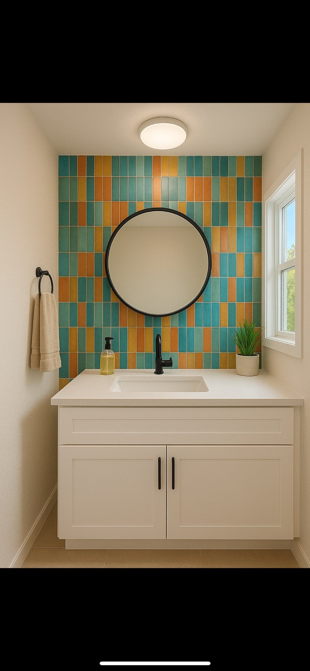 New mirror and fixtures 