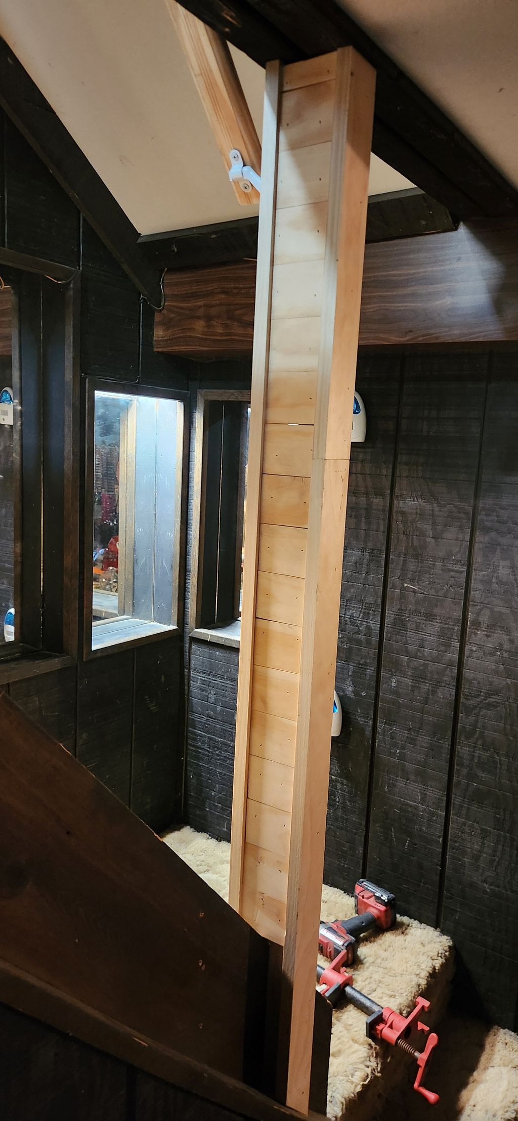 Post install for railing