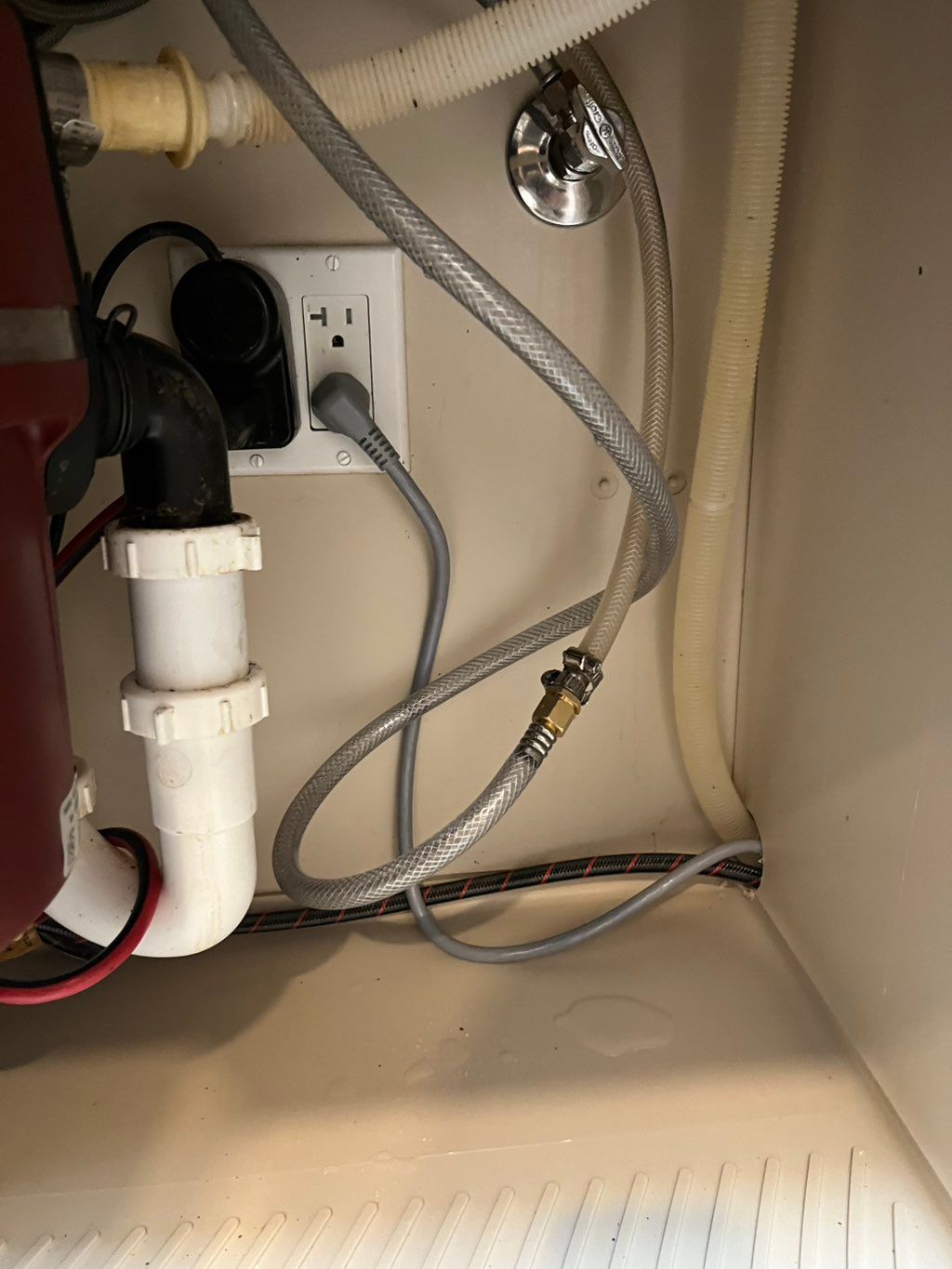 
• Installed new kitchen sink sprayer and connecte