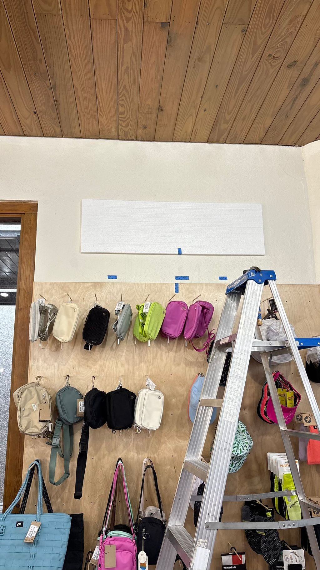 Adhesive attachment on brick or concrete may be a 