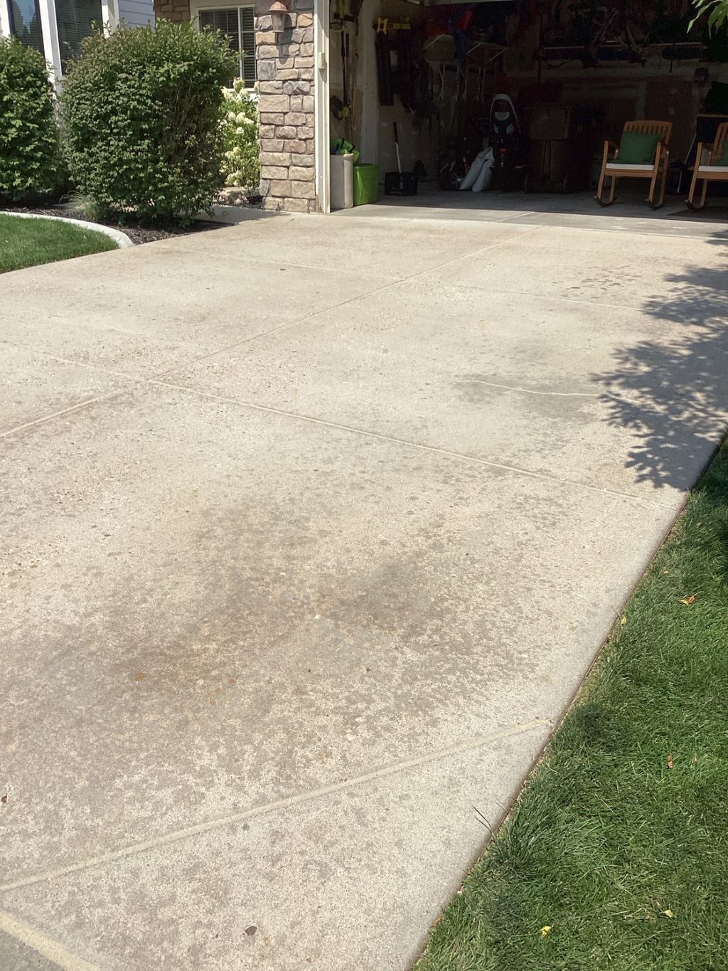 Concrete slabs leveled to their original position,