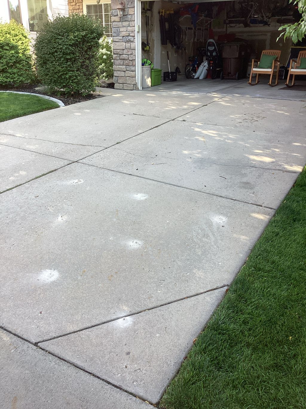 This homeowner had many areas of concrete he wante