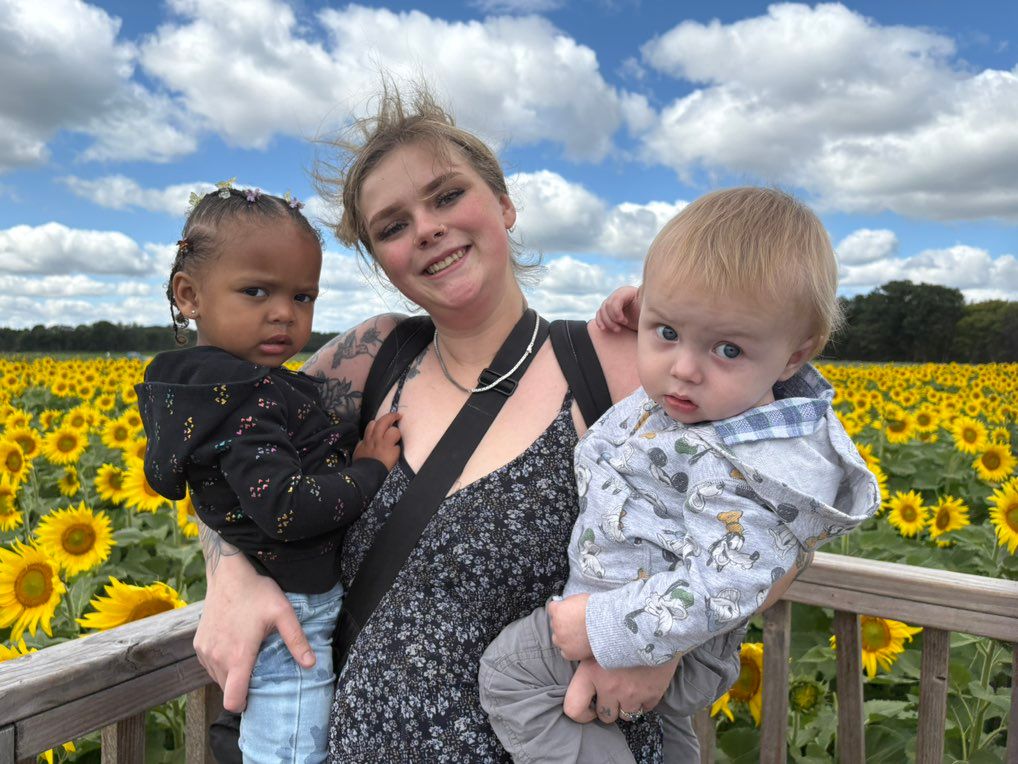 This is myself and my 2 babies Milani is 2 and Jax