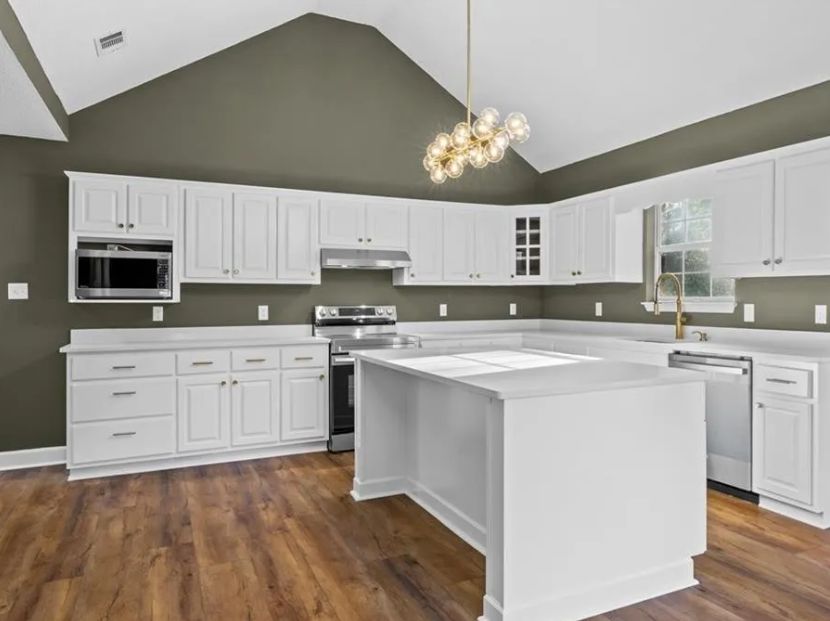 Custom built kitchen island.