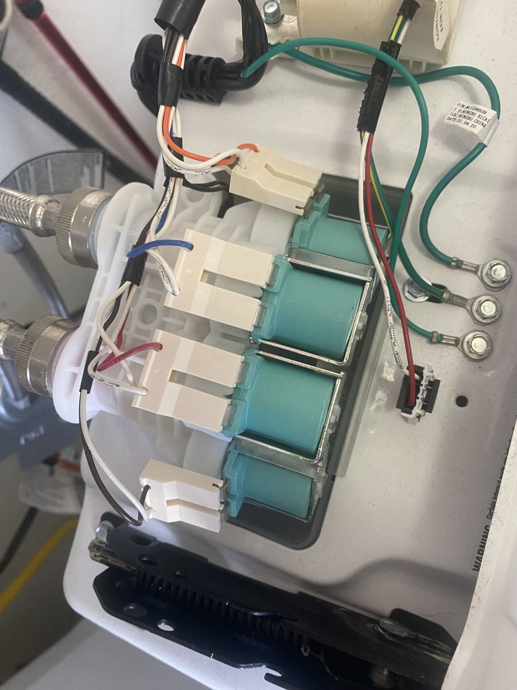 Washing machine water valve replacement