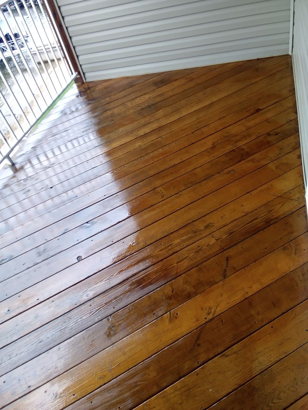 After applying stain