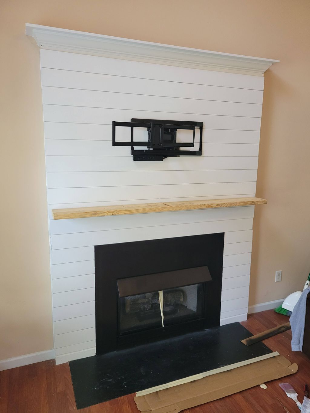 Fireplace Remodel with TV Mounting - 3