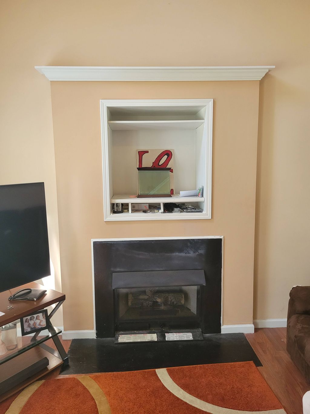 Fireplace Remodel with TV Mounting - 1