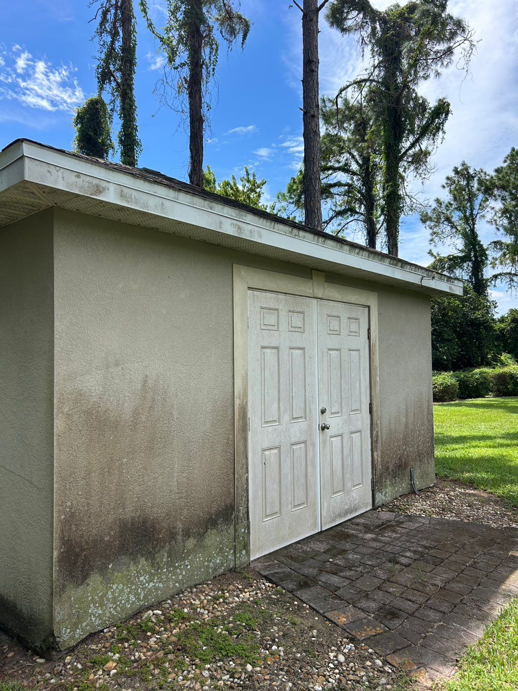 Before stucco wash (patio not included) 