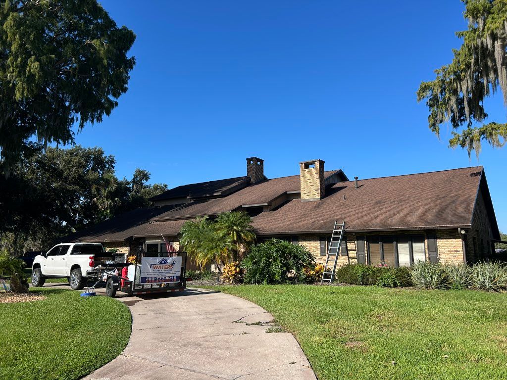 Before shingle roof wash 