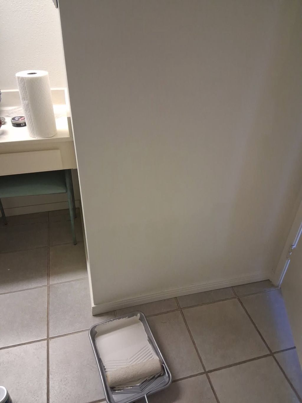 Finished product with white paint 