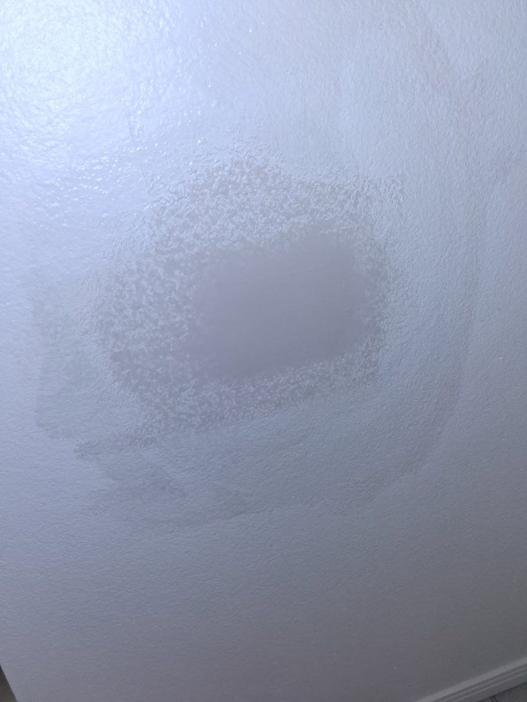 Two coats of 5 minute mud waiting to dry 