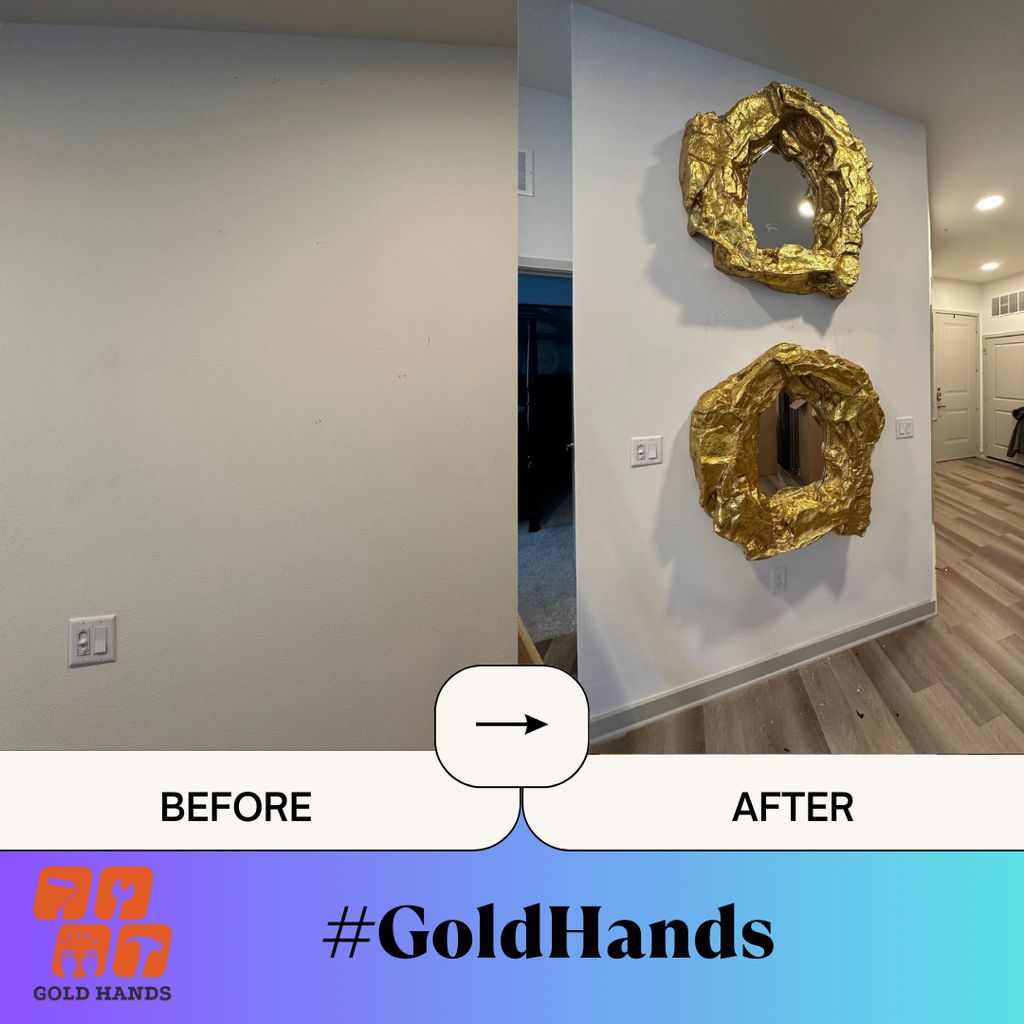 Heavy Wall Decor Installation