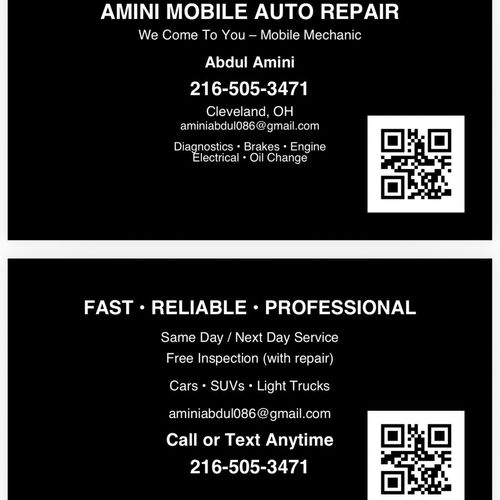 Amini technical repair